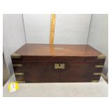 1800s writing slope with keys, pin, hidden drawer,