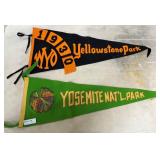 Two 1930s Yellowstone pennants