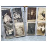 Real photo postcard (RPPC) album - 72 of men, wome