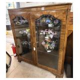 Glassfront display cabinet with glass shelves - 46