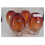 Four Evolution by Waterford 8" sunrise vases