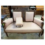 Victorian East-lake parlor sofa in walnut with flo