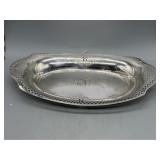 Sterling monogrammed oval tray - 219 gtw