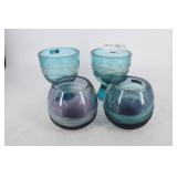 Four  Evolution by Waterford pcs - goblets & viole