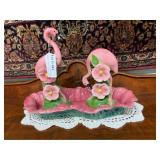 MCM 3 pc flamingo set - 14" x 8" x 11"
