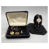 14kt scrap, 10kt Best friend charm & 14kt Bulova c