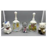 Fenton - 3 celebratory bears and two bells