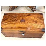 Camphor trunk with copper corners & strapping 29"