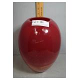 Evolution by Waterford red art glass vase 11" H wi