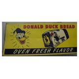 Donald Duck Bread paper sign *tear on right side*