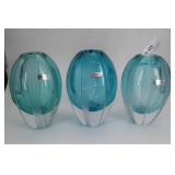 Three Evolution by Waterford 7" bulbous vases
