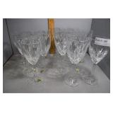 Waterford Lismore wine glasses: 8 large and 7 smal