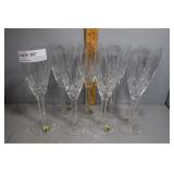 Eight Waterford Lismore Champagne flutes