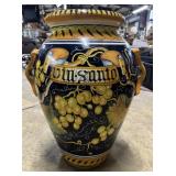 Italian high glazed floor vase/wine cast?