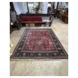 Hand knotted throw rug - 10