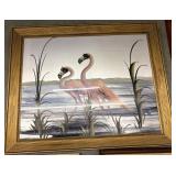 MCM original flamingo duo framed