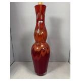 Evolution by Waterford 19.5" vase in red and orang