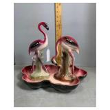 California pottery flamingo 3 pc set