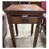 Square lamp table with single-drawer, bench made h