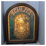 Schlitz Beer lighted plastic advertising wall plaq