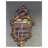 Wood carved gold gilt banquet mirror