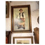 Original on canvas of cactus seller - 41" x 33.5"