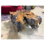 Tree stump custom coffee table in natural form - 4