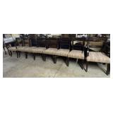 Eight mahogany dining chairs incl 2 captains - 34"