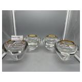 Four Evolution by Waterford clear to amber votives