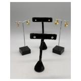 14kt  earrings studs & small hoops  5.5gtw