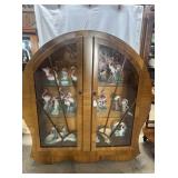 Art Deco display cabinet with dome top and rising