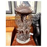 Balinese wooden sculpture of Vishnu riding Garuda