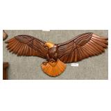Wood carved eagle by David Rodek - 36" x 15"