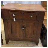 19th Century Walnut Washstand with Single-drawer,