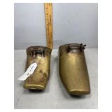 Pair Brass shoe covers