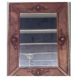 Leather wrapped Southwest style mirror