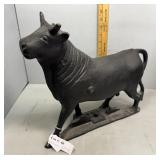 2 pc Cast iron farm cow with mounting bracket