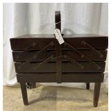 Expandable sewing cabinet - 10.5" x 19.5" x 22"