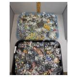 HUGE assortment antique marbles incl oranges, blue
