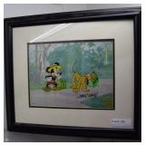 Disney & Pluto on a journey cel signed by artist M