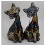 Fenton winking alley cat iridescent carnival glass