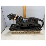 Lane and Co MCM Black Jaguar lamp 15" x 10" x 9"