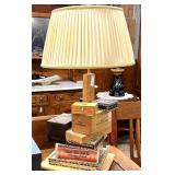 Cigar box collage lamp - 15" x 15" x 33"