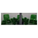 40 pcs assorted emerald green dinnerware