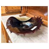 Contemporary art glass shell Josefina: - 19" x 13"