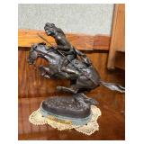Frederick Remington "Cheyenne" Bronze on marble ba