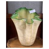Contemporary ruffletop vase - 13" H