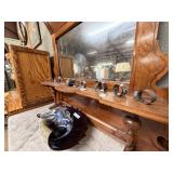 Eight silver plate themed napkin rings and ink wel