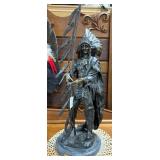 Bronze Chief Indian with peace pipe titled "Peace"