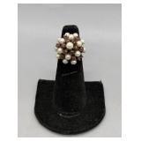 14kt pearl & ruby ring *missing pearl* 6.7gtw